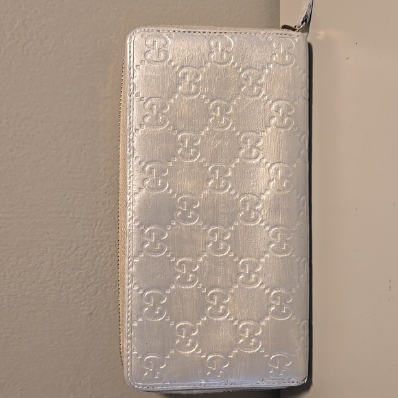 Gucci Guccissima Wallet Silver Metallic - Picture 6 of 12